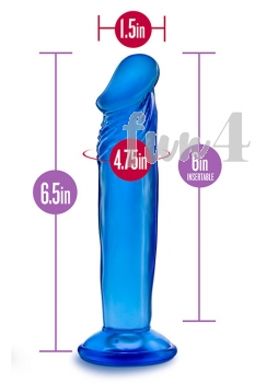 B Yours - Sweet N' Small 6 Inch Dildo With Suction Cup,blue